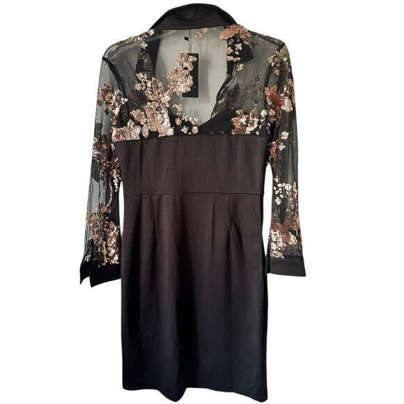 Sheilay Dresses & Skirts - Sheilay Vtg. Sheer and Sequin Midi Dress Women’s Sz. M  Whimsygoth Holiday